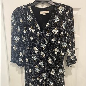 Wrap romper with tie